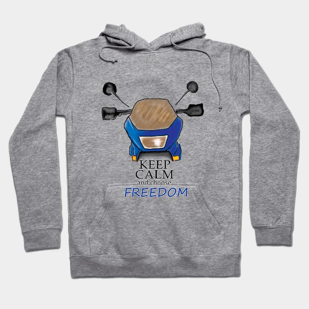 Keep Calm and choose Freedom-Digital Painting Hoodie by GalfiZsolt